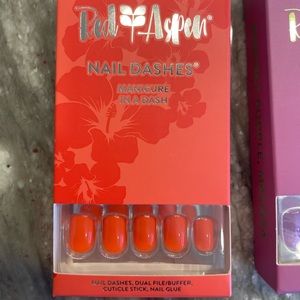 7 boxes of brand new, never opened Red Aspen Nail Dashes